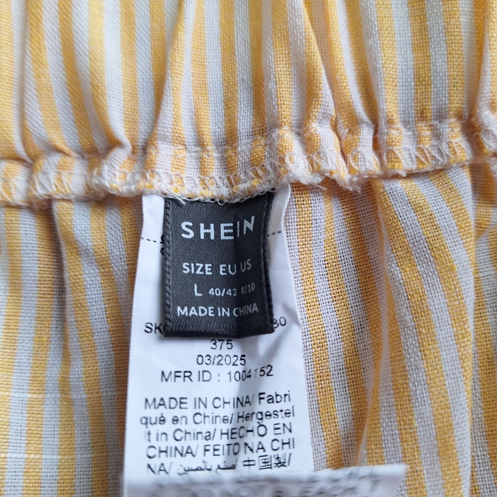 Shein Vegas Women's Size Large Striped Wide-Leg Pants - Picture 3 of 7